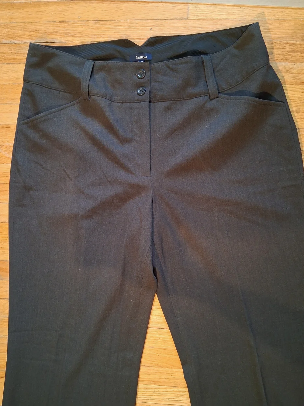 Reitmans Charcoal Gray Wide-Leg Dress Pants 4499 - Picture 4 of 7